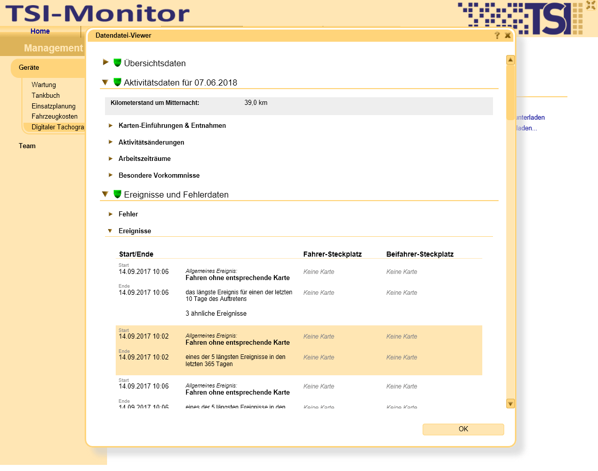 Daten des digitalen Tachographen automatisch auslesen